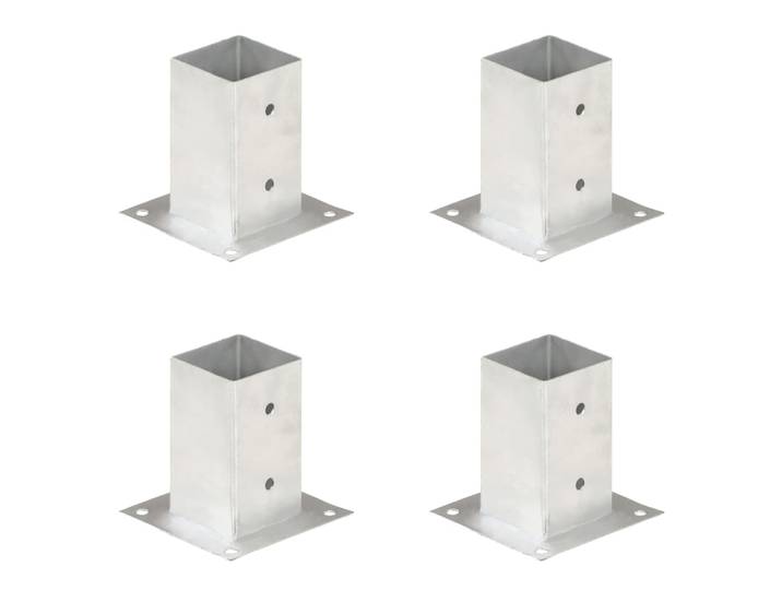 vidaXL Pfostenanker 4 Stk. Verzinktes Metall 81 mm