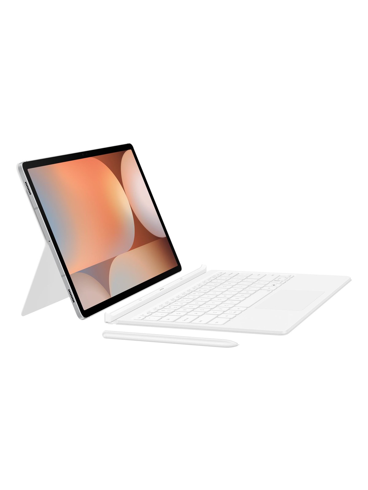 Samsung Galaxy Tab S10+ / Tab S9 FE+ / Tab S9+ - Book Cover Keyboard - White (English) - Tastatur & Folio-Set - Weiss