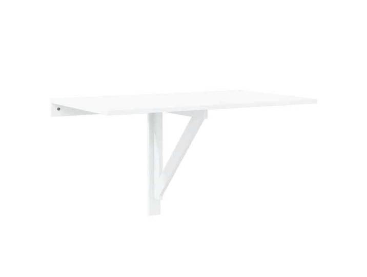 Blanc Tables pliantes - Table murale pliable - Blanc brillant 100x60x56cm Bois ingénierie m2686