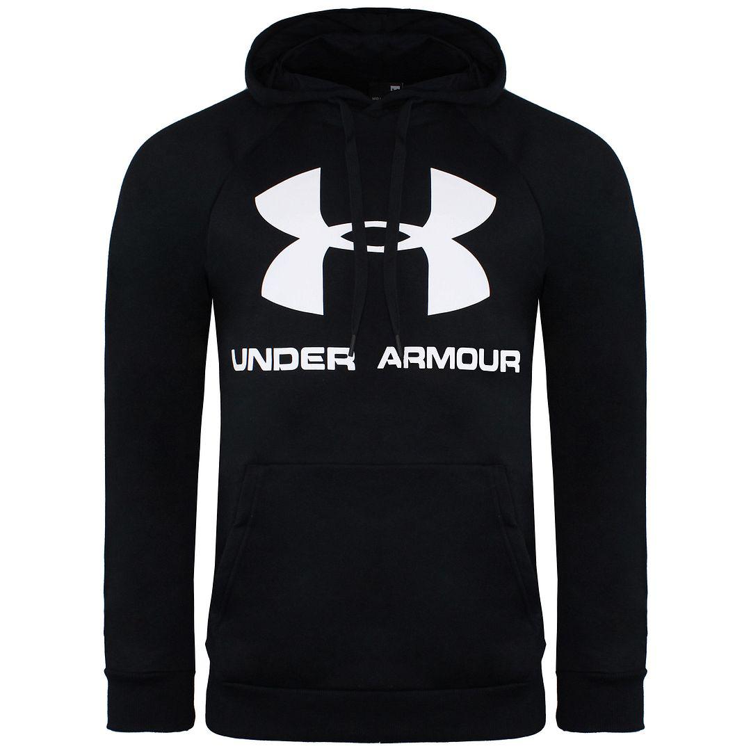 Under Armour Langarm schwarzer Pullover -Herren Konkurrieren Sie Fleece Hoodie 1345628 001