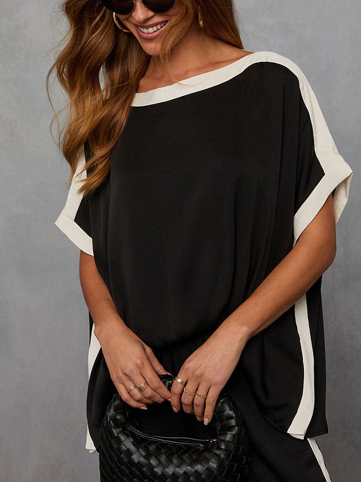 LA Angels Bluse in Schwarz/ Weiß - XL