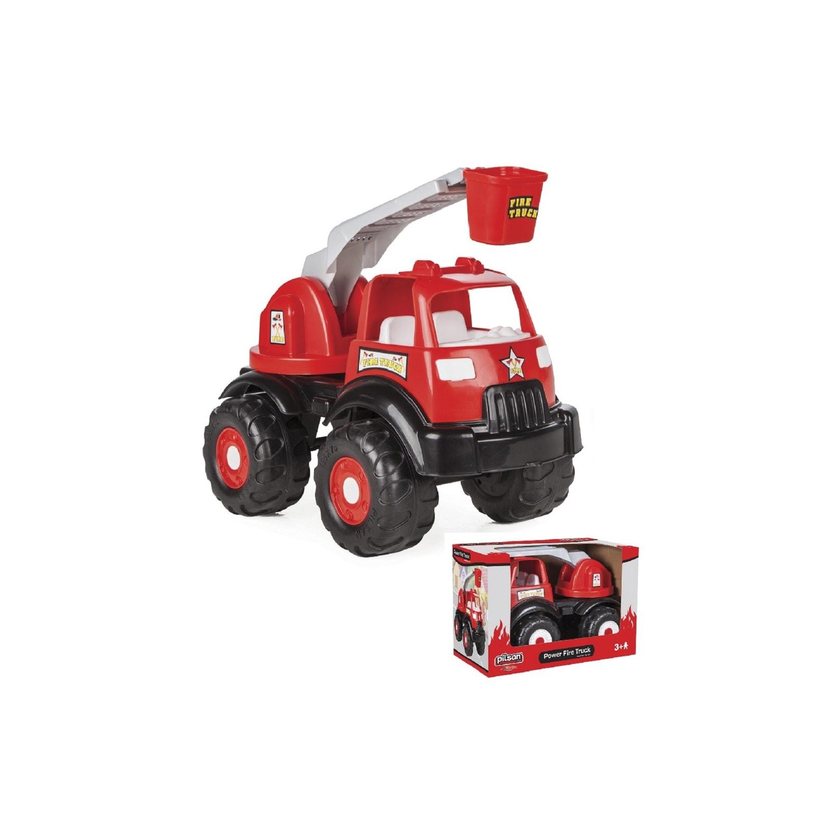 Pilsan Spielzeug Feuerwehr LKW 06519, ausziehbare Feuerleiter 44 x 30 x 26 cm