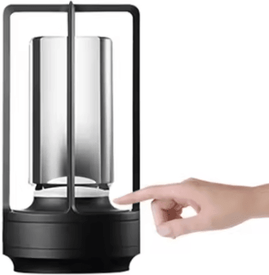 Inspire Curations Rechargeable Wireless LED Table Lamp Touch Sensor Bedside Reading Light blackb