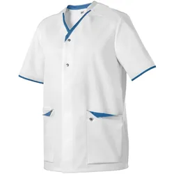 Kasack "1703-485" Med & Care - M - weiß/azurblau