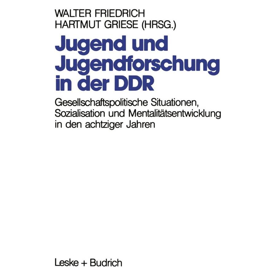 VS Jugend und Jugendforschung in der DDR (Deutsch, Softcover, Walter Friedrich) (55519159)