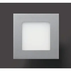 HEITRONIC LED Dosen-Einbauleuchte NIZZA, IP20, ECKIG, 10.7cm, 12V, 3.5W 2700K 95lm 120°, Silber HEI-27635