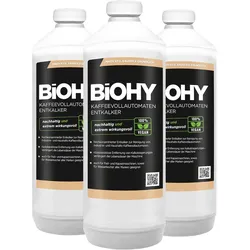 BiOHY Kaffeevollautomaten Entkalker (3x1l Flasche) | Ideal zur Entkalkung von allen Kaffeemaschinen | Ca. 20 Entkalkungsvorgänge/Flasche
