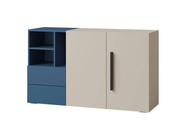 Mirjan24 Sideboard Lorin 2D2S Lo07, Kaschmir, Blau, Rechteckig, 136x80x40 cm, Kleinmöbel, Kommoden, Sideboards