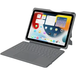 Deqster Rugged Touch Plus Keyboard (DE, Apple iPad 2022 (10. Gen)), Tablet Tastatur, Grau