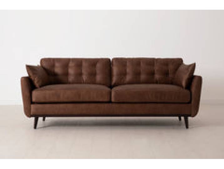 Dreisitzer-Sofa Model 10, Kastanienbraun