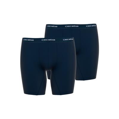 Boxershorts CECEBA "Boxershort Shorts 2er Pack", Herren, Gr. M, blau (dunkelblau), Obermaterial: 95% Baumwolle CO. 5% Elasthan EL., Unterhosen