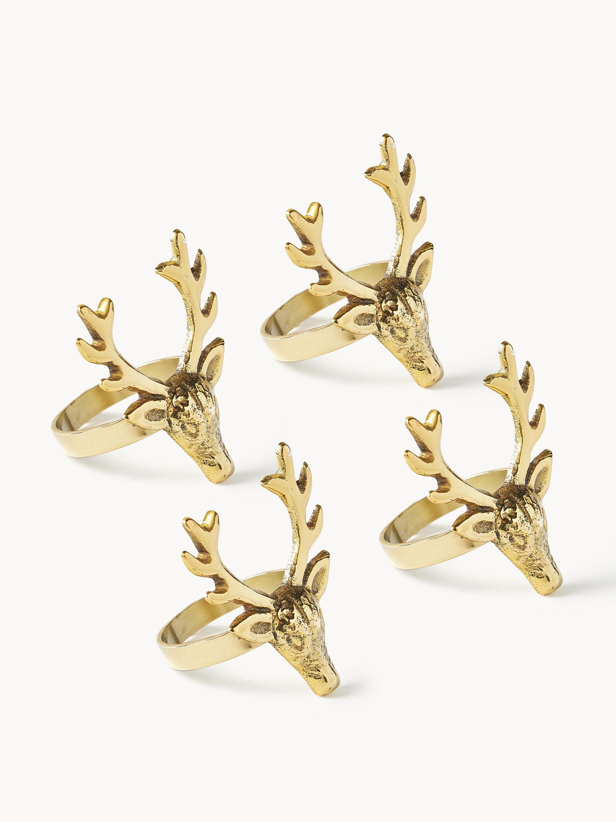 Westwing Collection Servetringen Deer, 4 stuks