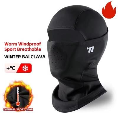 Uplift Treasures WEST BIKING Winter Fleece Balaclava Windproof Thermal Face Mask w447 Black