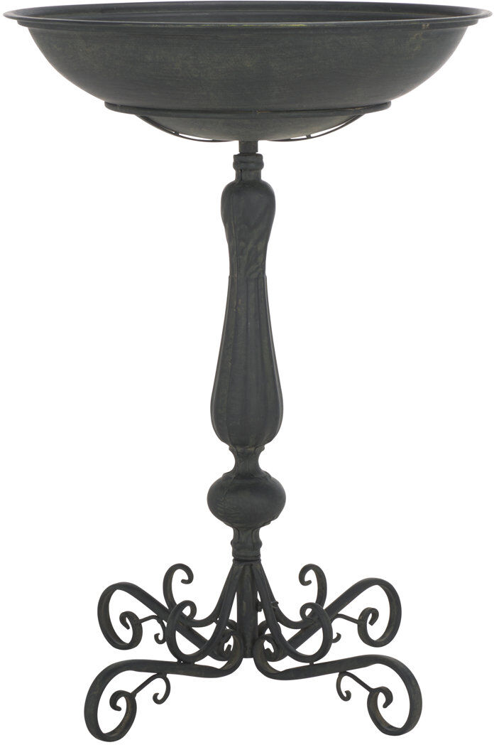 Astoria Grand Orian Bird Bath Black 22cm H X 9cm W X 22cm D