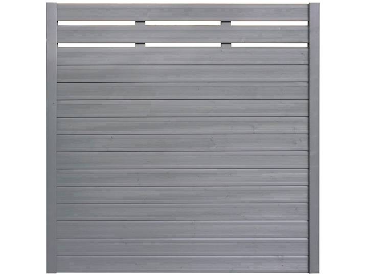 Holzzaun BM MASSIVHOLZ, grau, H:180cm, Holzwerkstoff, Zaunelemente, Holzzaun, Fichte grau lasiert, LxH: 180x180 cm