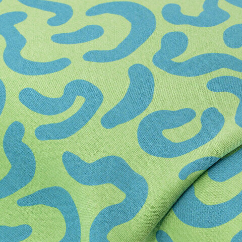 Sweatstoff "Stripes", grün/blau