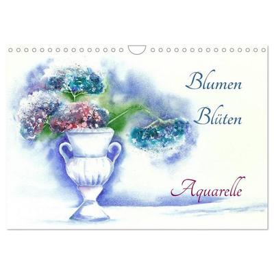 Blumen Blüten Aquarelle (Wandkalender 2026 DIN A4 quer), CALVENDO Monatskalender