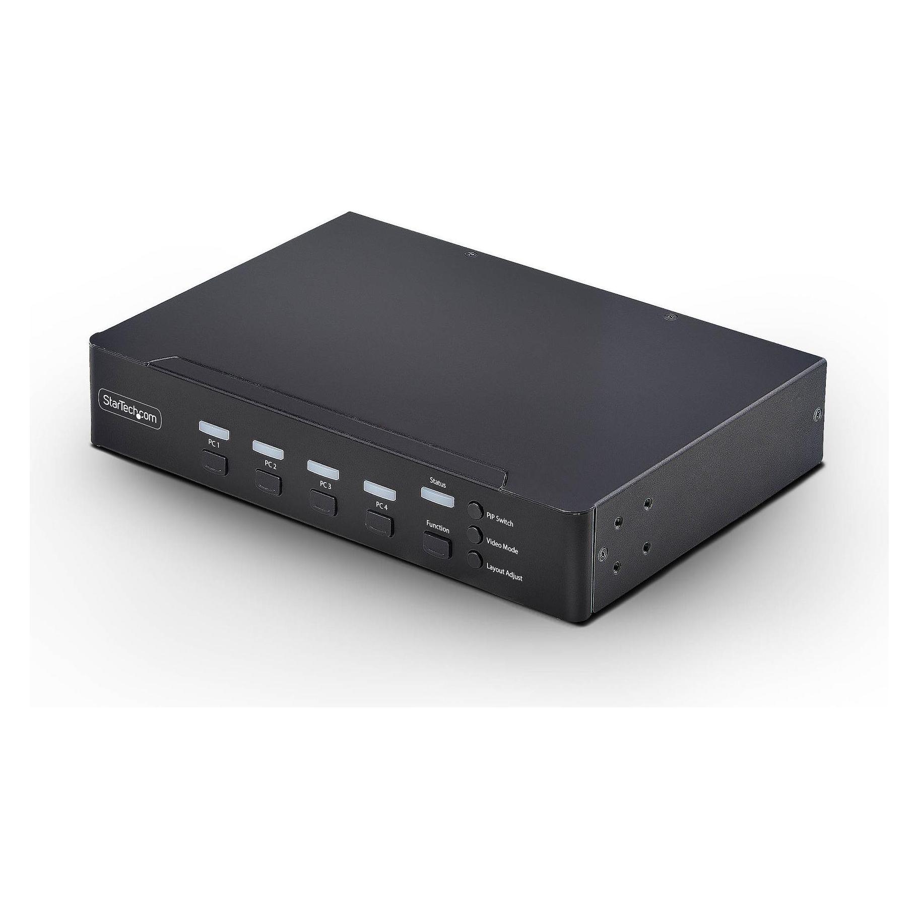 StarTech .com P4AD122M-KVM-SWITCH, 3840 x 2160 Pixel, 4K Ultra HD, 36 W, Schwarz (P4AD122M-KVM-SWITCH)