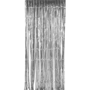 Oblique-Unique Lametta 528, glatt, silber, Vorhang selbstklebend, aus Aluminiumfolie, 100 x 200 cm