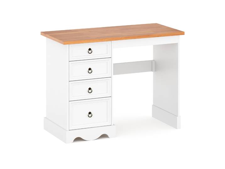 Schreibtisch GAEL 105 x 49 cm weiss/natur
