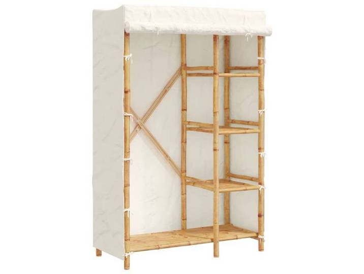 Armoire MGH - Garde-robe Chambre - 110x45x170 cm - bambou M408