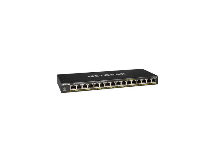 Netgear Gs316p 16x Gigabit Switch 10/100/1000mbit Metallgehäuse Befestigungskit