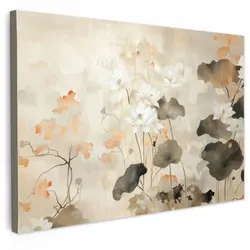 LEINWANDBILD Blumen - Japandi - Wabi sabi Groß 140x90 cm