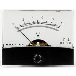 Monacor 0290520 PM-2/10V PM-2/10V Drehspul-Einbauinstrument, 10 V Drehspule