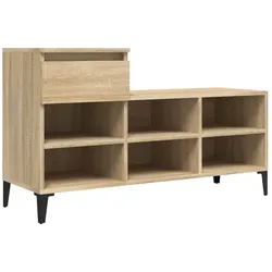 Helloshop26 - Moderner Schuhschrank mit Stauraum 102 x 36 x 60 cm aus Sonoma-Eichenholz-Verbundwerkstoff