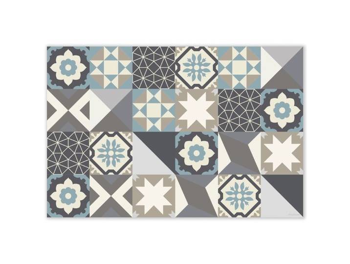 Mubusi Tapis Vinyle Porto Bleu 100x150 cm - Tapis Chambre en Vinyle