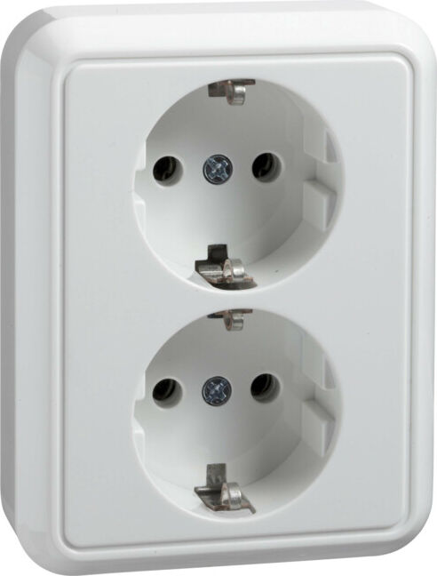 Elso Prise 2x rouge/blanc semi-encastrée 235404 (235404)