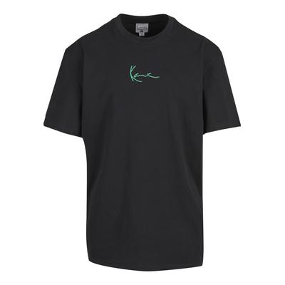 T-Shirt KARL KANI "Karl Kani Karl Kani Small Signature Green Logo", Herren, Gr. S, schwarz, 100% Baumwolle, bedruckt, oversize, Rundhals, Shirts T-Shirt