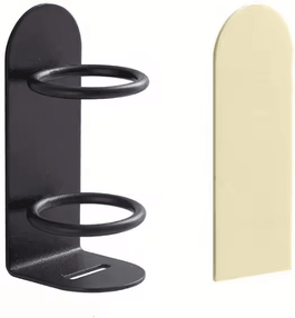 Uplift Curations Wall Mounted Iron Toothbrush Holder No Drill Bathroom Storage Rack With Drainage black