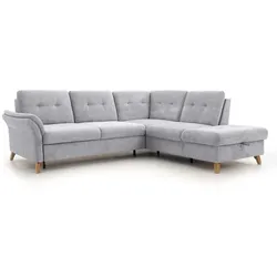 sit & more Ecksofa Göteborg Stoff Silber