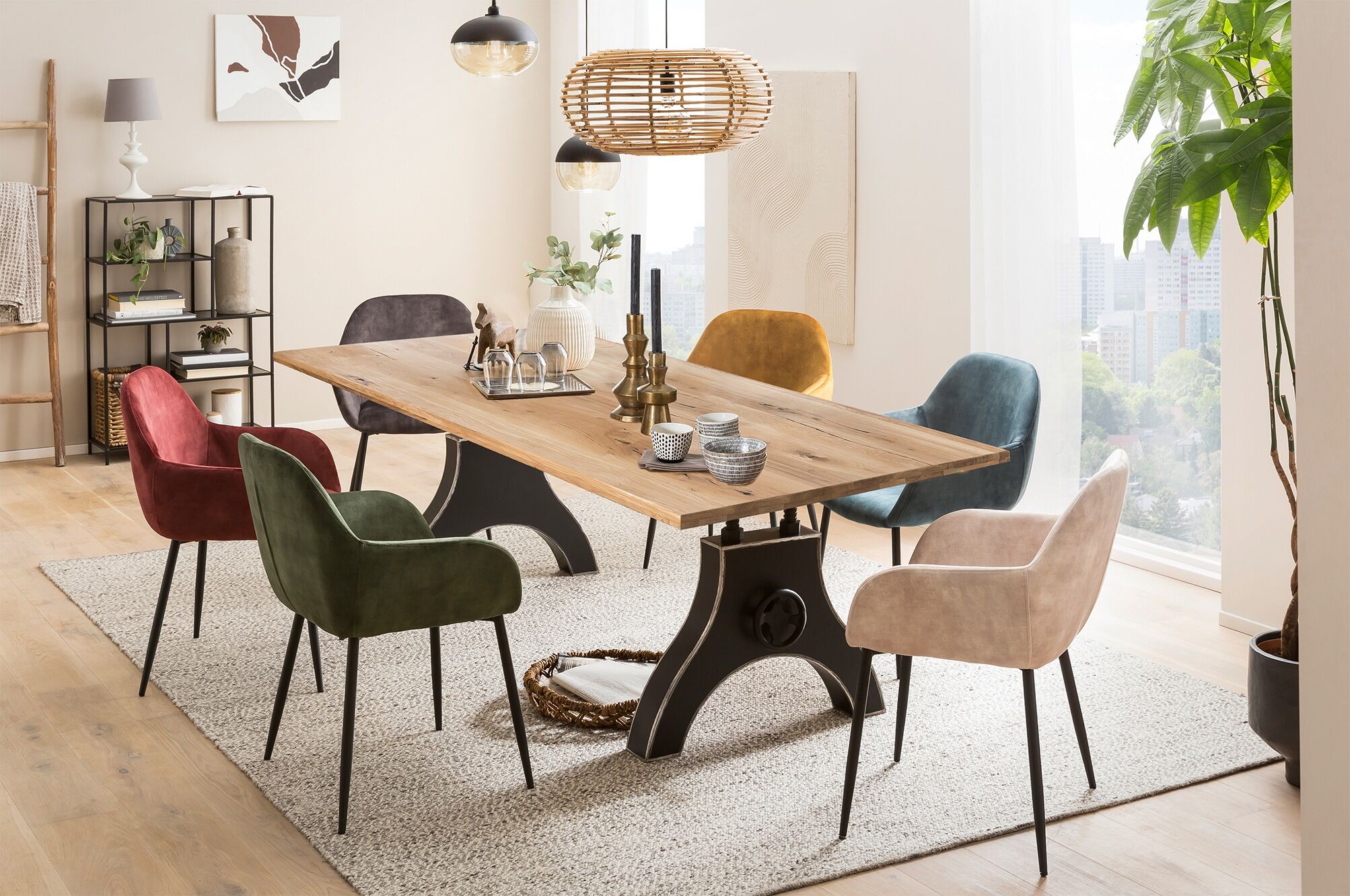 Tischplatte SIT "Ravello aus Wildeiche massiv – geölt – markante Maserung", beige (natur), B:200cm H:4cm T:100cm, Massivholz, Tischplatten, Tischplatte, Durchgehende Lamellen und 40 mm starke Aufdopplung natur B/T/H: 200cm x 100cm x 4cm