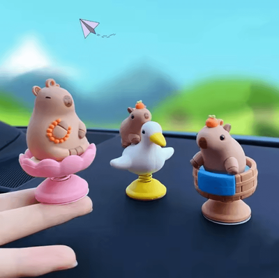Inspire Curations Spring Bobble Capybara Dashboard Ornament For Car Interior a
