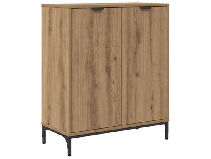 LASWWQMRF Sideboard Artisan-Eiche 69,5x33x82 cm Kommode Holzwerkstoff Kompakter Anrichte-Schrank in Artisan-Eiche-Optik mit stabilen Metallfüßen für Wohnzimmer, Esszimmer und Flur.