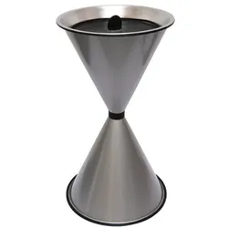 SZ Metall Stand-Aschenbecher »spitze Kegel« silber, 40x71 cm
