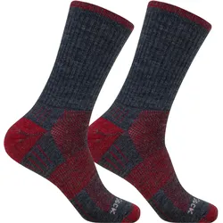 Wrightsock, Unisex, Sportsocken, Escape Merino Crew (L), Rot, Grau