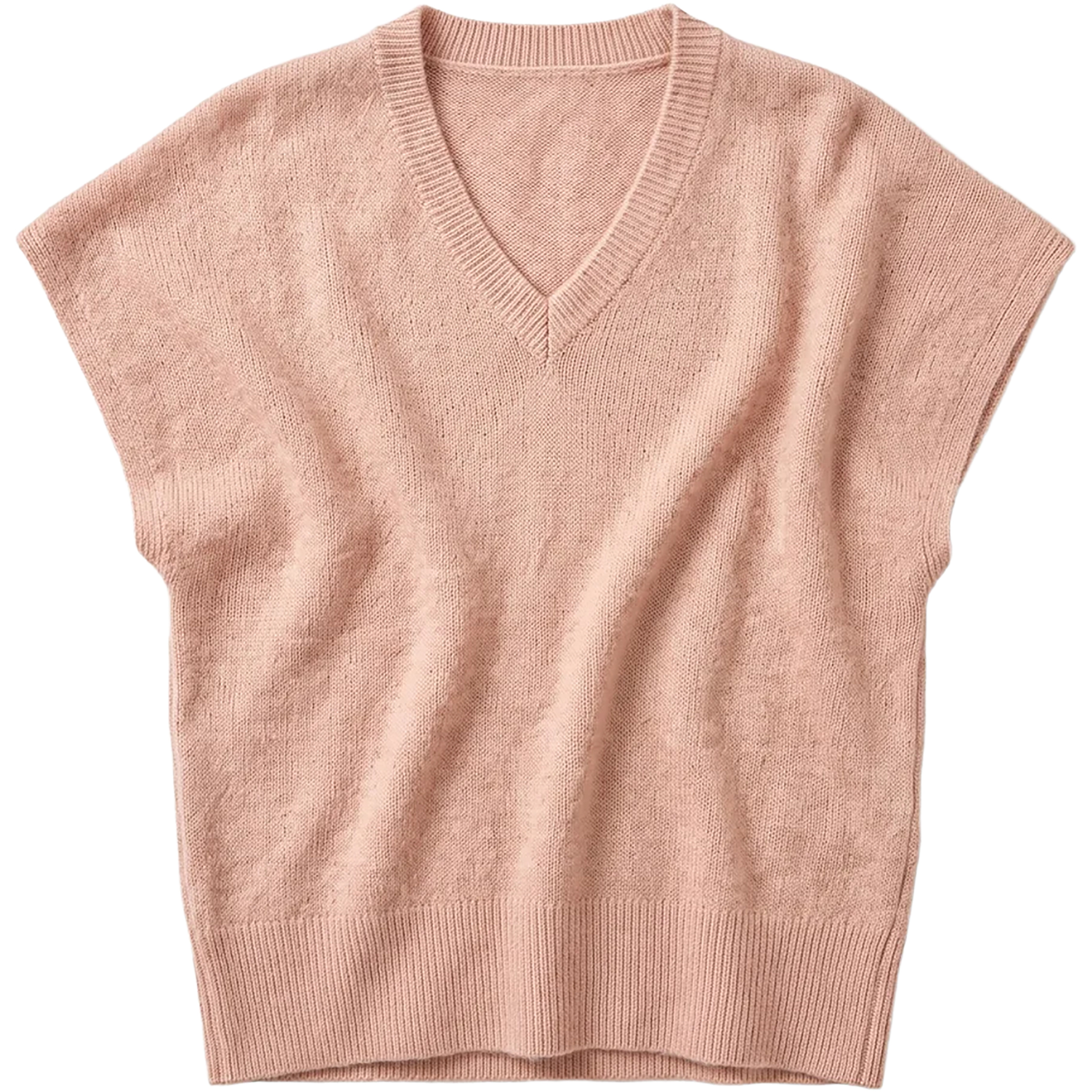 KnowledgeCotton Apparel Lambswool Knit Vest Damen Pullover beige Größe M Lifestyle Hautfreundlich
