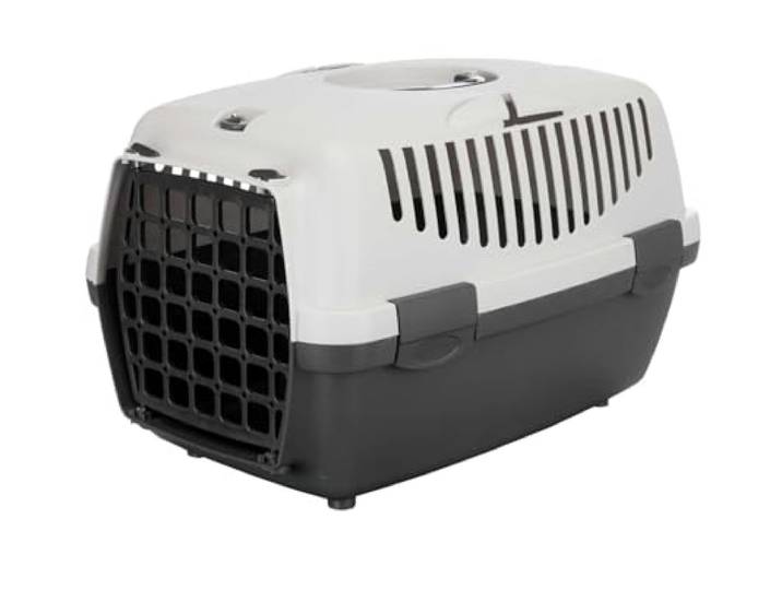 TRIXIE 39811 Capri 1 transportbox, kunststof, mt. 32 × 31 × 48 cm, lichtgrijs/donkergrijs, 1 stuk