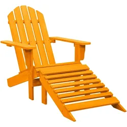 vidaXL Adirondack-Gartenstuhl mit Fußstütze Massivholz Tanne Orange