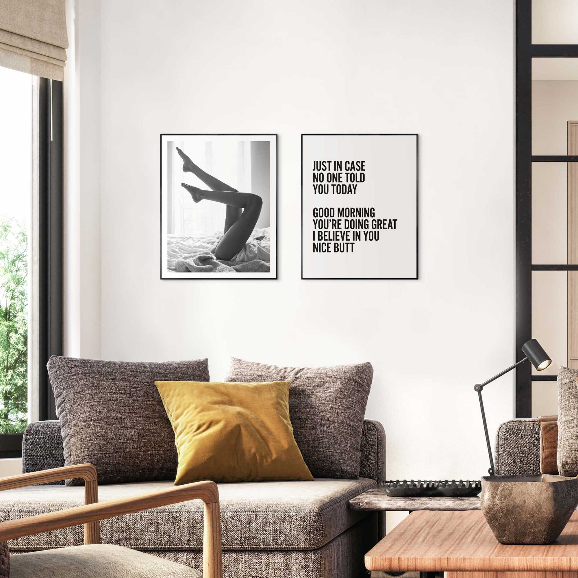 Reinders! Poster REINDERS "Body", schwarz-weiss (farbe bild(er): schwarz, weiß), B:40cm H:50cm T:1,6cm, Bilder, Poster, Schlafzimmer - Good morning - Schwarz-Weiss - MDF - 40x50 cm farbe bild(er): schwarz, weiß B/H/T: 40cm x 50cm x 1,6cm
