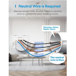 Meross, Lichtschalter + Storenschalter, Smart Wi-Fi Roller Shutter Timer (4 Pack) MRS100