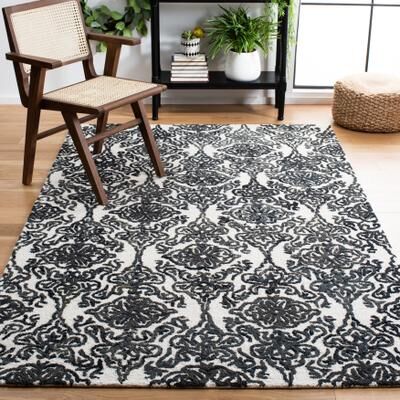 SAFAVIEH Handmade Blossom Mahalia Modern Floral Wool Rug