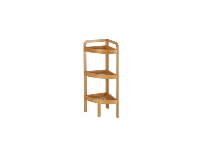 Étagère d'Angle pour WC ou Salle de Bain en Bambou