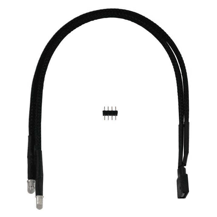 Alphacool Aurora 5mm Twin LED RGB 30cm - Schwarz gesleevt (RGB) (15361)