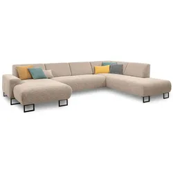Segmüller Werkstätten Wohnlandschaft Maxime04 Stoff Beige