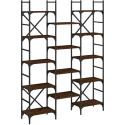 vidaXL Bücherregal Braun Eichen-Optik 127,5x28,5x172,5cm Holzwerkstoff