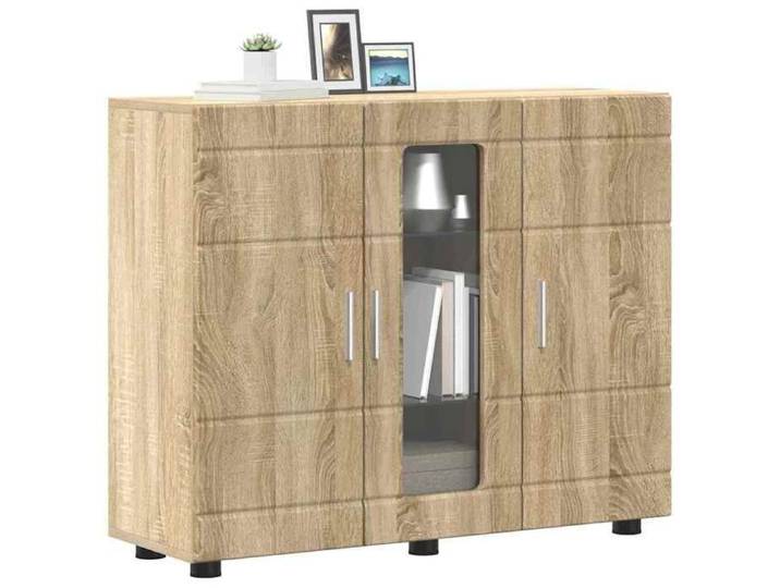BEL-ACHAT* Buffet - Bahut Meuble Enfilade - Fonction d'affichage Chêne sonoma 55.5x29x100 cm - Bois d'ingénierie Prom18055934